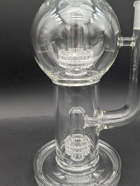 Pulsar Double Chamber Bubble Glass Water Pipe | 14"
