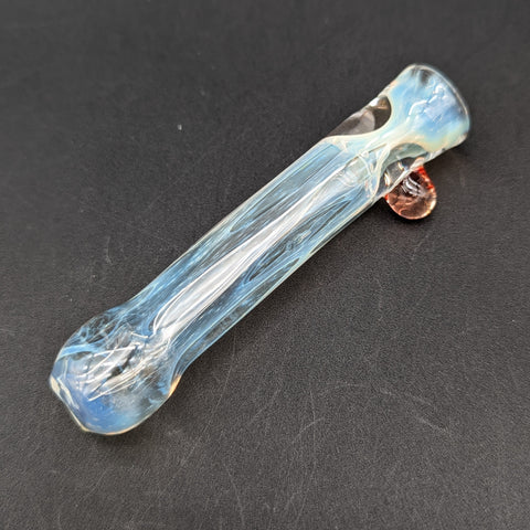 Silver Fumed Glass Chillum Pipes - by Branded Glass