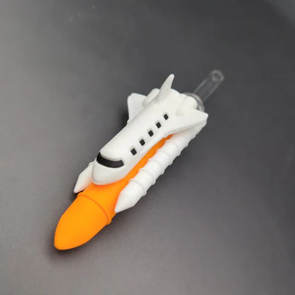 Space Shuttle Silicone Dab Straw | 6"